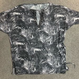 Guess Women’s Bathing Suit Palm Tree Cover Up Size Medium